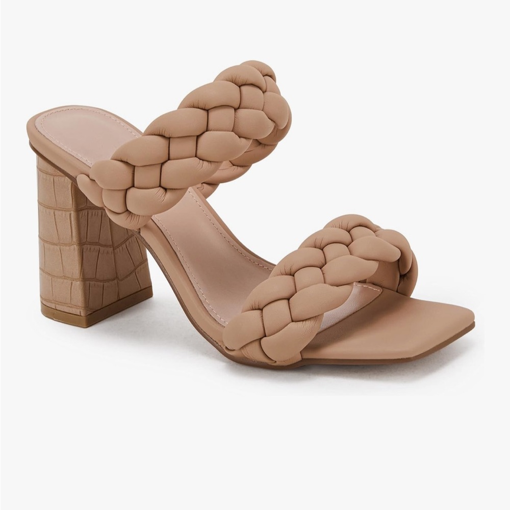 Braided Tan Women's Heels